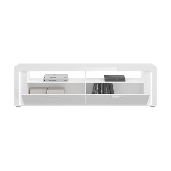 Skylight skänk 1 klaffdörr, 2 hyllor med ljus högglans vit,glas grå,vit.