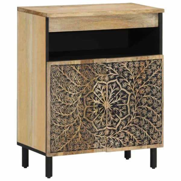 vidaXL skab 60x33x75 cm massivt mangotræ