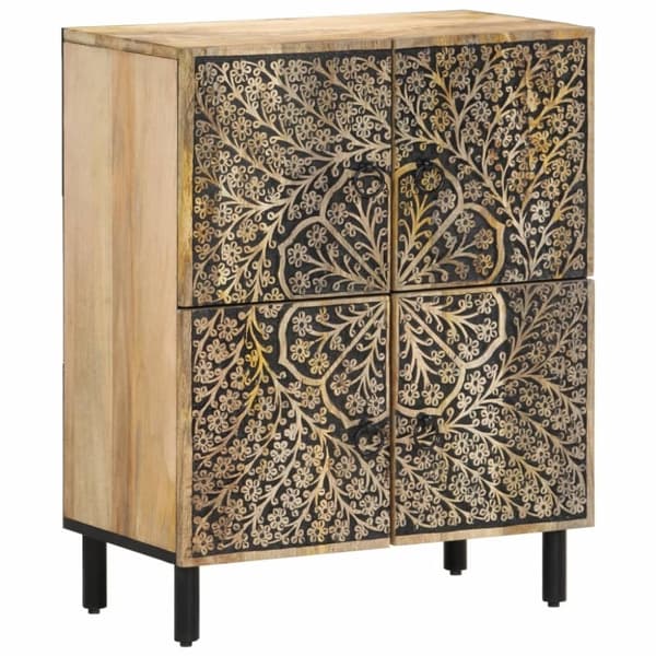 vidaXL Sideskap 60x33x75 cm heltre mango