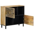 Miniatyrbilde 3 av 11: vidaXL Sideskap 80x33x75 cm heltre mango