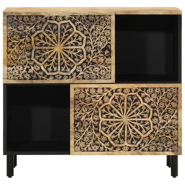 vidaXL Sideskap 80x33x75 cm heltre mango