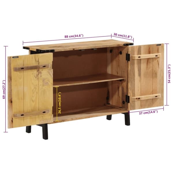 vidaXL skænk 88x30x69 cm massivt mangotræ