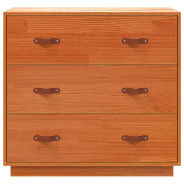 vidaXL Skjenk voksbrun 80x40x75 cm heltre furu