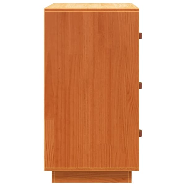 vidaXL Skjenk voksbrun 80x40x75 cm heltre furu