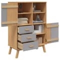 Miniatyrbild 4 av 11: vidaXL Skänk OLDEN grå & brun 85x43x125 cm massiv furu