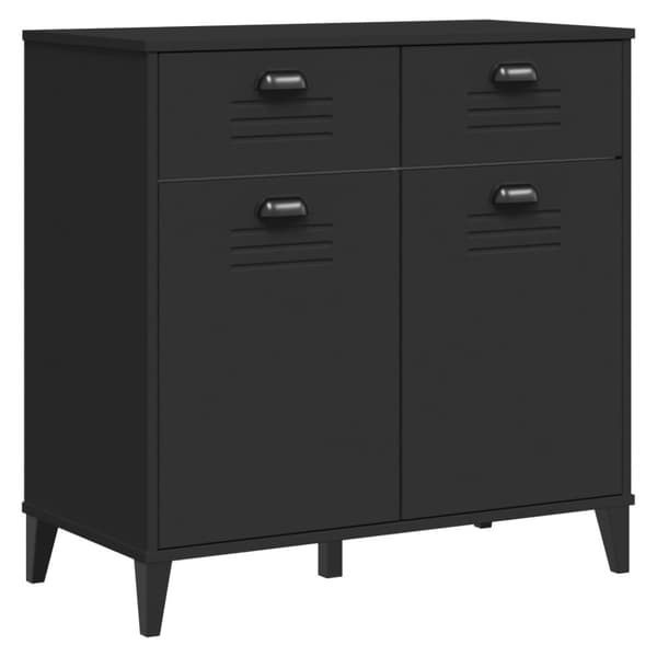 vidaXL Skjenk VIKEN svart 80x40x80 cm konstruert tre
