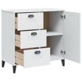Miniatyrbilde 4 av 11: vidaXL Skjenk VIKEN hvit 80x40x80 cm konstruert tre