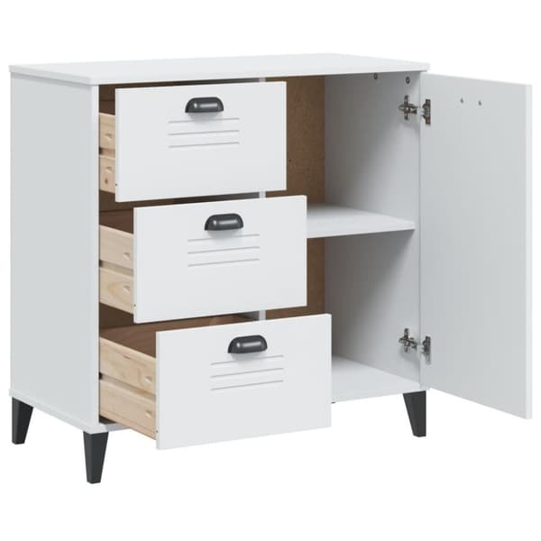 vidaXL Skjenk VIKEN hvit 80x40x80 cm konstruert tre