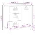 Miniatyrbilde 9 av 11: vidaXL Skjenk VIKEN hvit 80x40x80 cm konstruert tre
