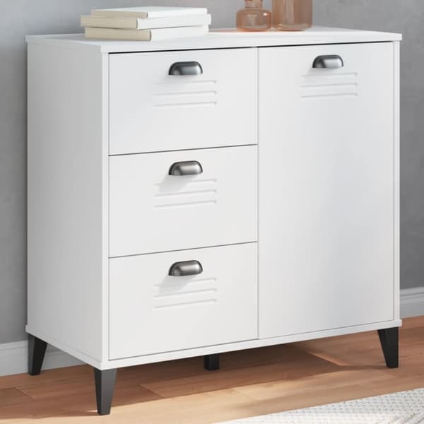 vidaXL Skjenk VIKEN hvit 80x40x80 cm konstruert tre