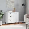 Miniatyrbilde 2 av 11: vidaXL Skjenk VIKEN hvit 80x40x80 cm konstruert tre