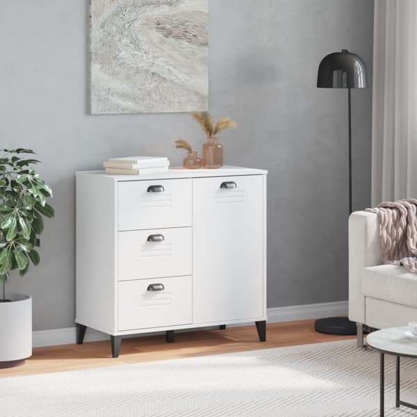 vidaXL Skjenk VIKEN hvit 80x40x80 cm konstruert tre