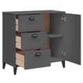Miniatyrbilde 4 av 11: vidaXL Skjenk VIKEN antrasitt grå 80x40x80 cm konstruert tre