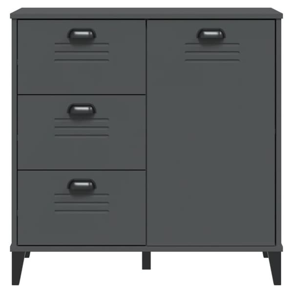 vidaXL Skjenk VIKEN antrasitt grå 80x40x80 cm konstruert tre