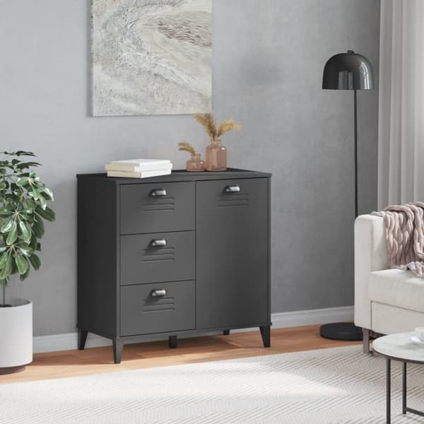 vidaXL Skjenk VIKEN antrasitt grå 80x40x80 cm konstruert tre