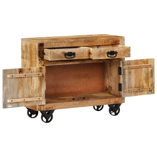 vidaXL skænk 80x30x65 cm massivt ru mangotræ
