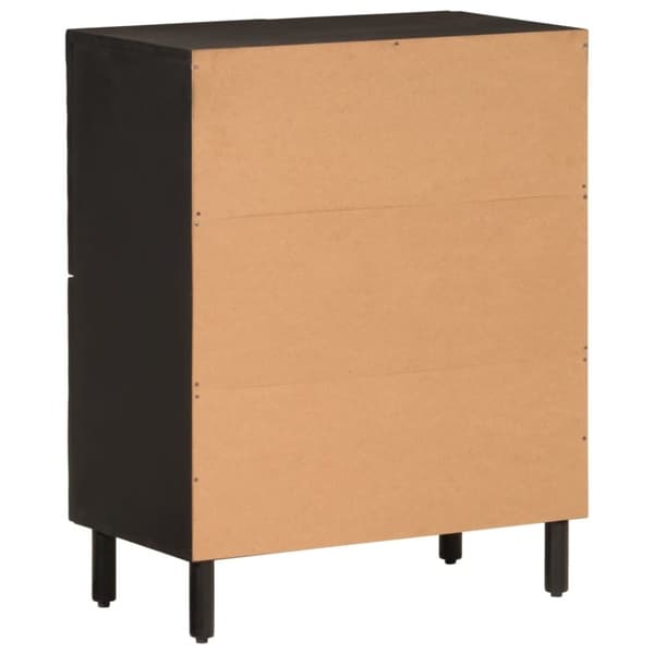 vidaXL skab 60x33x75 cm massivt mangotræ sort
