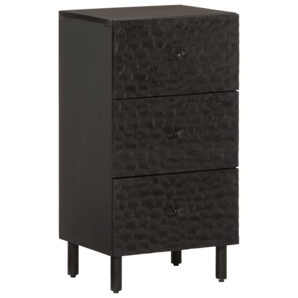 vidaXL skab 40x33x75 cm massivt mangotræ sort