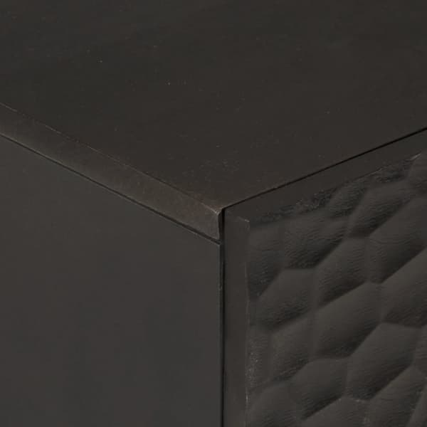 vidaXL Sidoskåp svart 40x33x75 cm massivt mangoträ