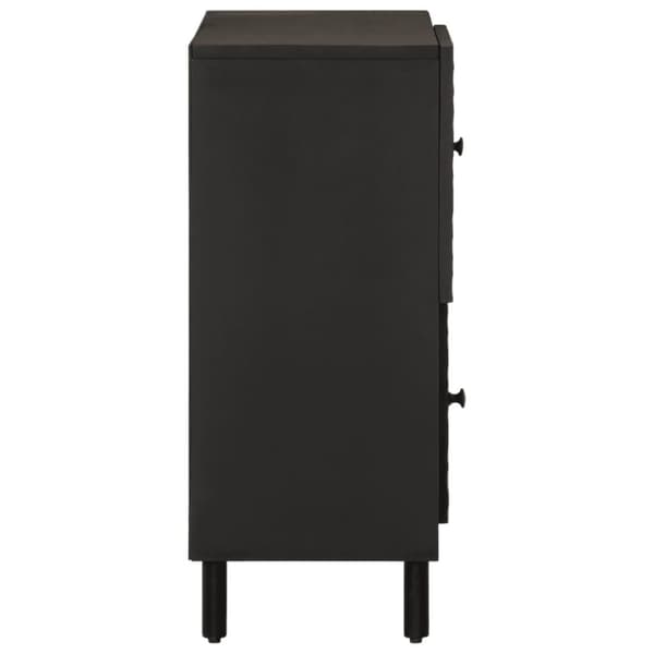 vidaXL skab 80x33x75 cm massivt mangotræ sort
