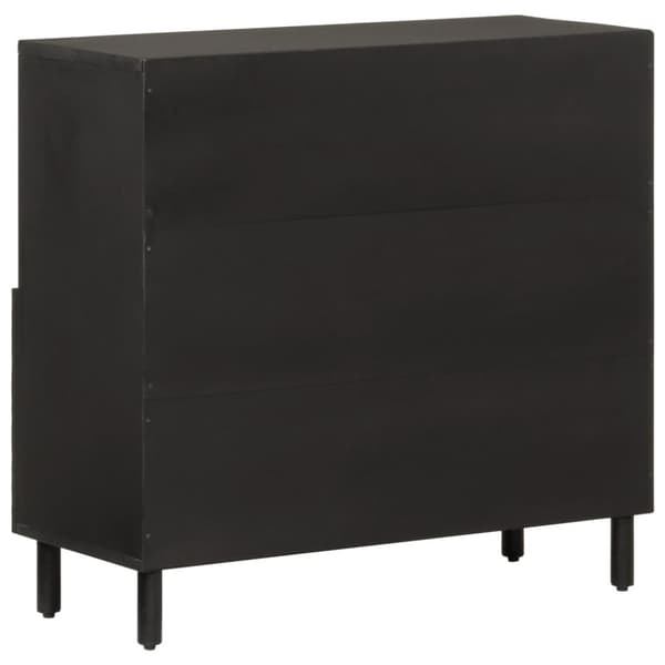 vidaXL skab 80x33x75 cm massivt mangotræ sort