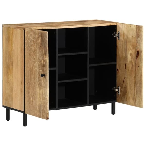 vidaXL Sidoskåp 90x33x75 cm massivt mangoträ