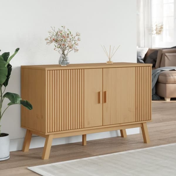 vidaXL Senkki OLDEN ruskea 114x43x73,5 cm täysi mänty