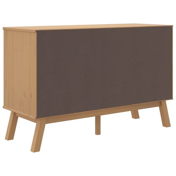 vidaXL Skjenk OLDEN brun 114x43x73,5cm heltre furu