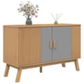 Pikkukuva 4 / 11: vidaXL Senkki OLDEN harmaa ja ruskea 114x43x73,5 cm täysi mänty