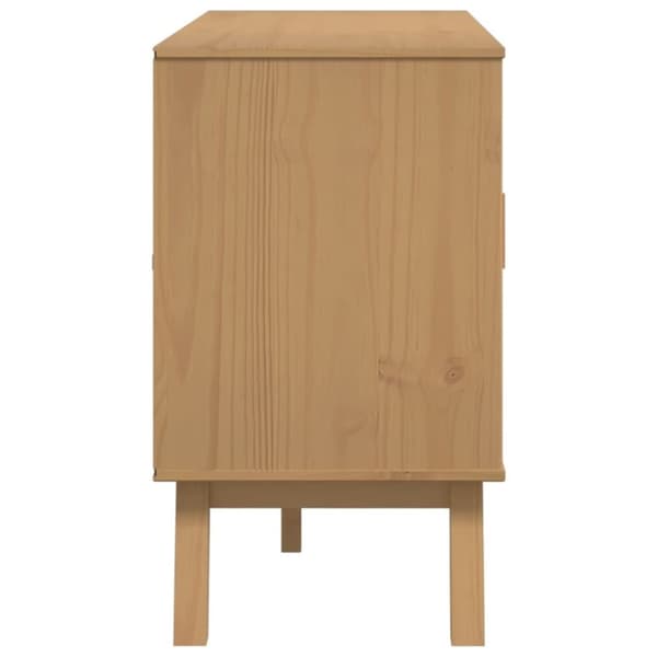 vidaXL Senkki OLDEN valkoinen ja ruskea 114x43x73,5 cm täysi mänty