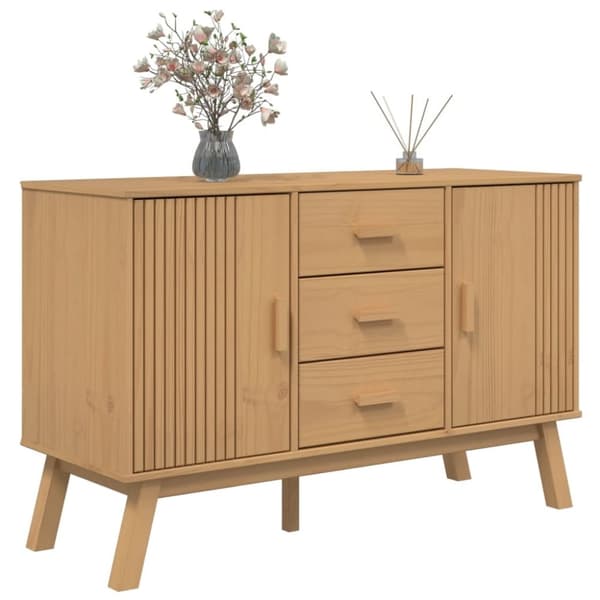 vidaXL Senkki OLDEN ruskea 114x43x73,5 cm täysi mänty