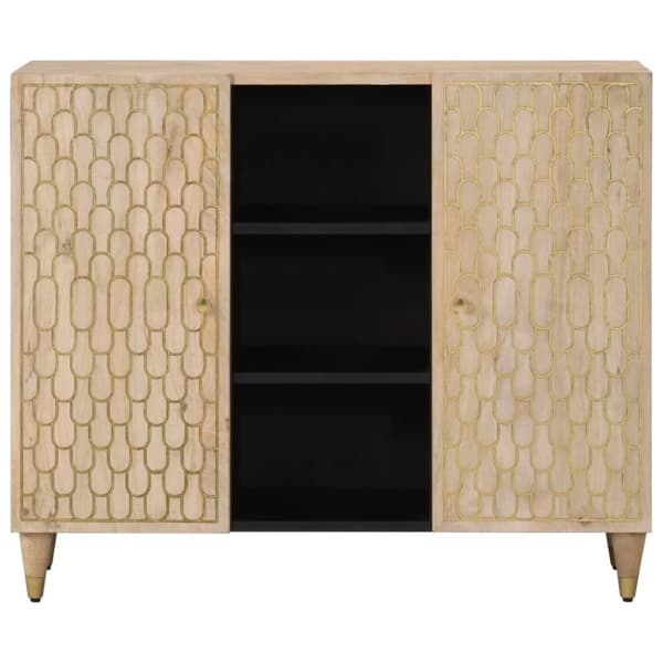 vidaXL skab 90x33x75 cm massivt mangotræ