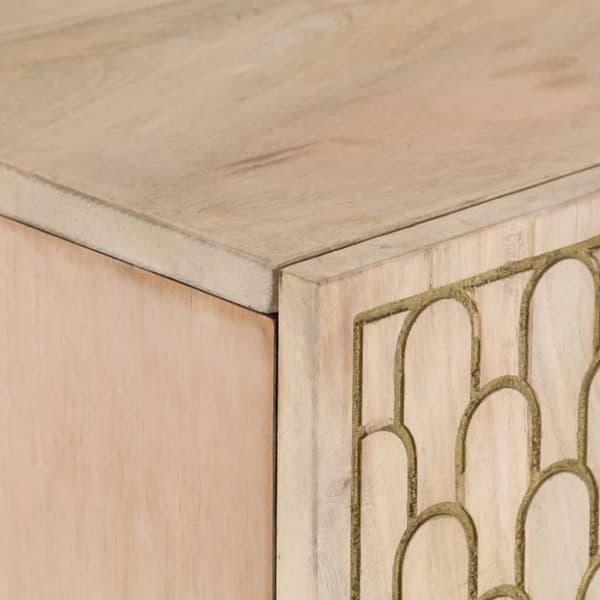 vidaXL skab 90x33x75 cm massivt mangotræ