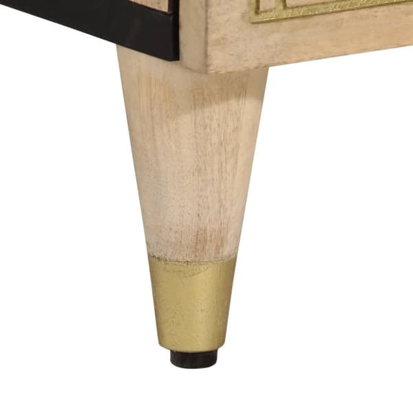 vidaXL Sideskap 90x33x75 cm heltre mango