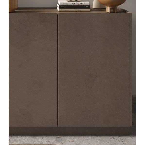 FIRENZE hög skänk - Brons och Mercury Oak - 3 dörrar - Modern/designstil