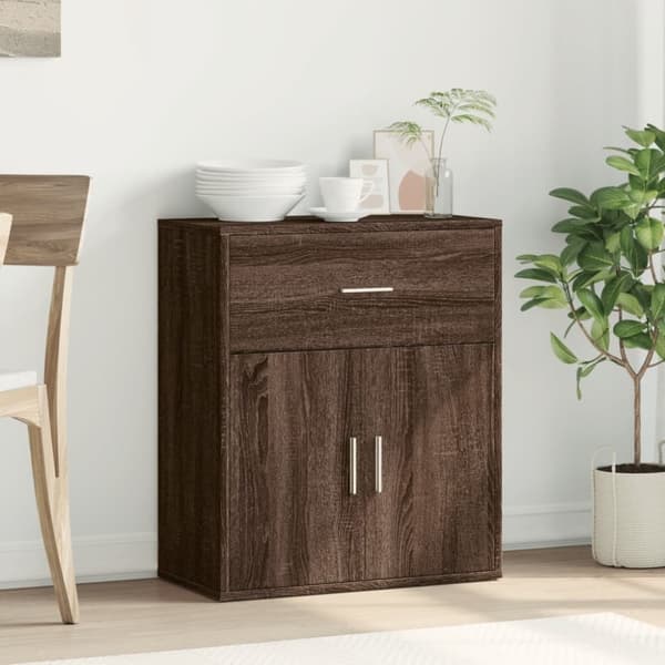 vidaXL Skjenk brun eik 60x31x70 cm konstruert tre