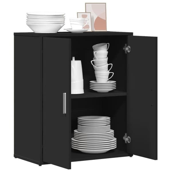 vidaXL Skjenk svart 60x31x70 cm konstruert tre