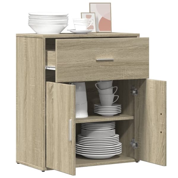 vidaXL skænk 60x31x70 cm konstrueret træ sonoma-eg