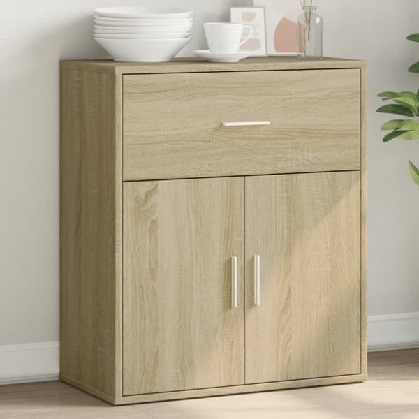 vidaXL skænk 60x31x70 cm konstrueret træ sonoma-eg