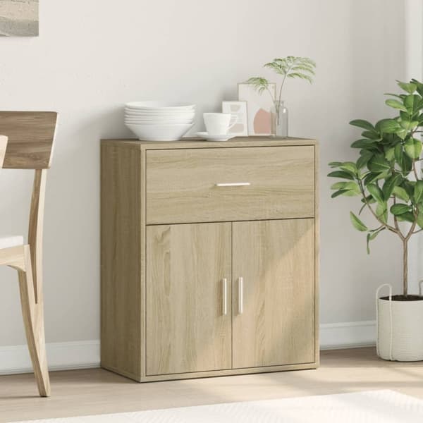 vidaXL skænk 60x31x70 cm konstrueret træ sonoma-eg