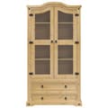 Miniatyrbilde 3 av 10: vidaXL Vitrine Corona 99x43x187 cm heltre furu