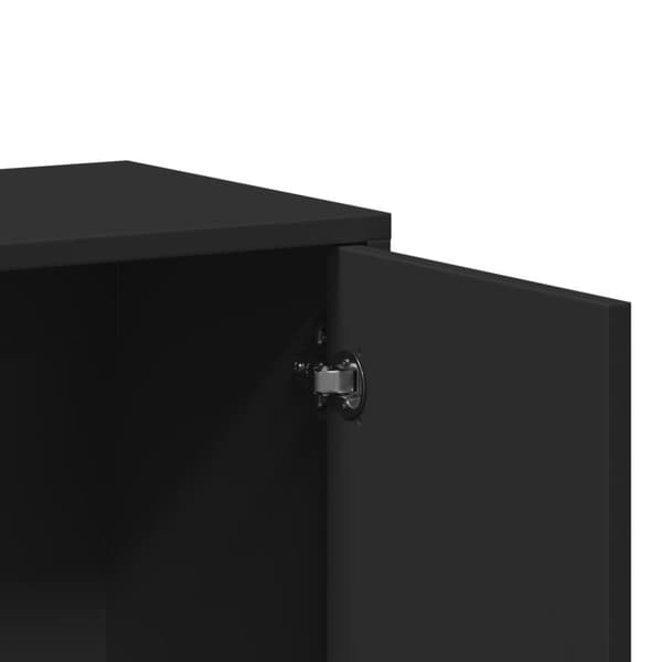 vidaXL Skänkar 2 st svart 60x31x70 cm konstruerat trä