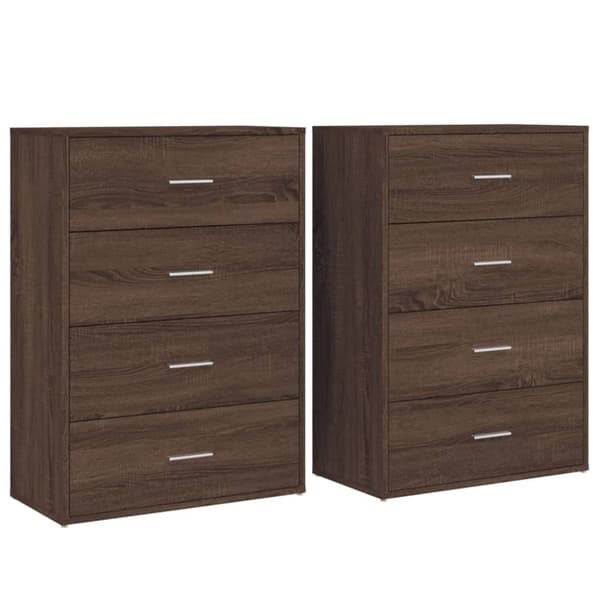 vidaXL Senkit 2 kpl ruskea tammi 60x31x84 cm tekninen puu