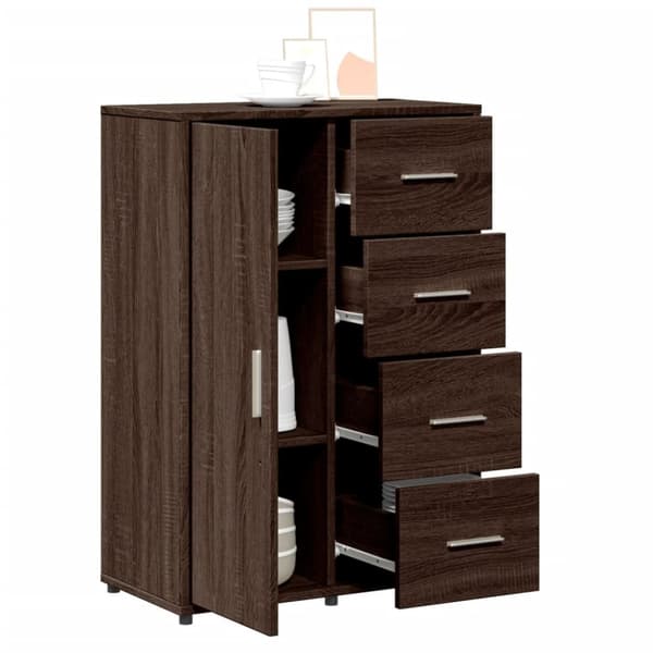 vidaXL kommoder 2 stk. 60x31x84 cm konstrueret træ brun egetræsfarve