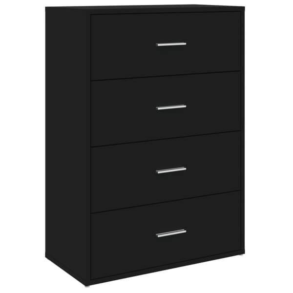 vidaXL Skjenker 2 stk svart 60x31x84 cm konstruert tre