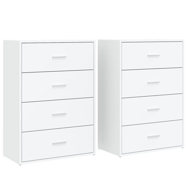 vidaXL Skjenker 2 stk hvit 60x31x84 cm konstruert tre
