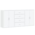 Miniatyrbilde 1 av 11: vidaXL Skjenker 3 stk hvit 60x31x84 cm konstruert tre
