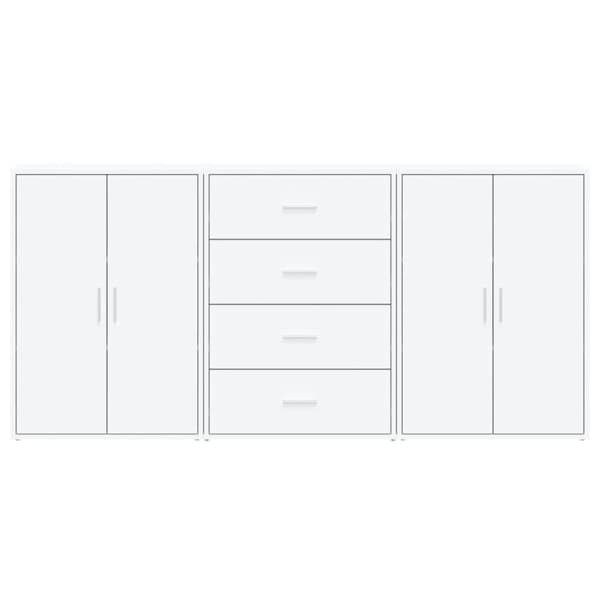 vidaXL Senkit 3 kpl valkoinen 60x31x84 cm tekninen puu