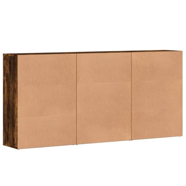 vidaXL kommoder 3 stk. 60x31x84 cm konstrueret træ røget egetræsfarve