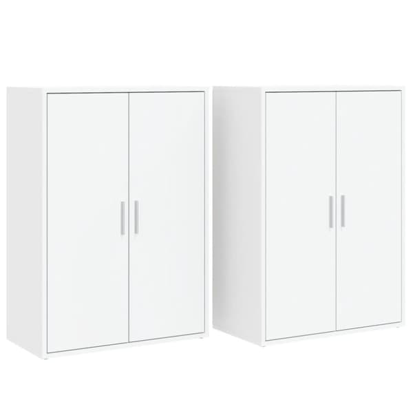 vidaXL Senkit 2 kpl valkoinen 60x31x84 cm tekninen puu